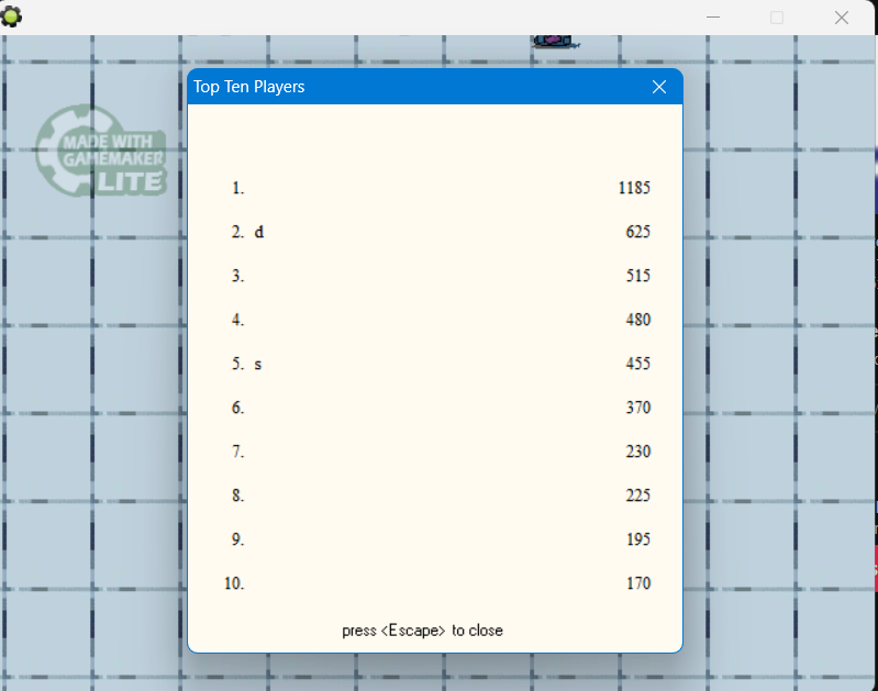 Score Screen